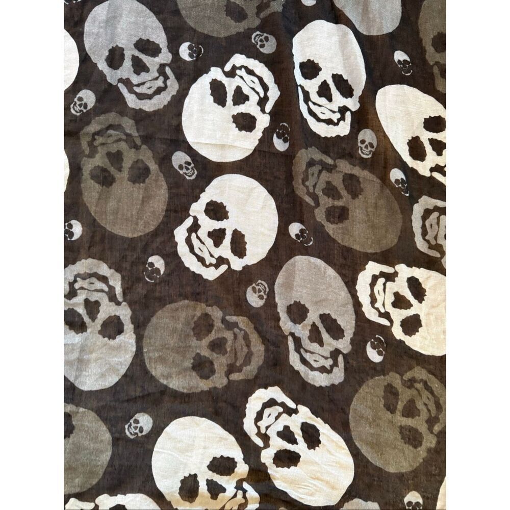 XL Women’s Skull Scarf Sheer/Semi Opaque Versatile Can be Worn Many Ways